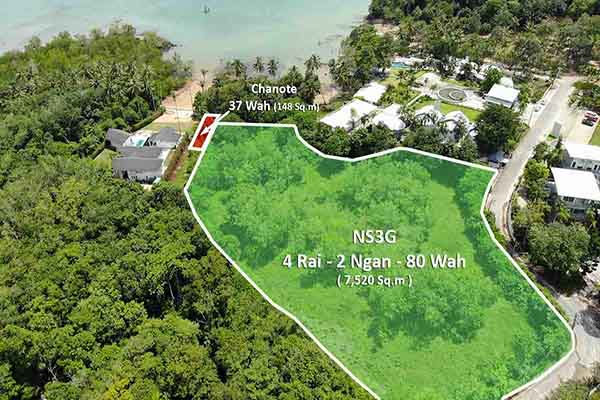 for sale - 4.8 Rai Oceanfront Krabi Development Land for Sale - Ao Nammao, Krabi