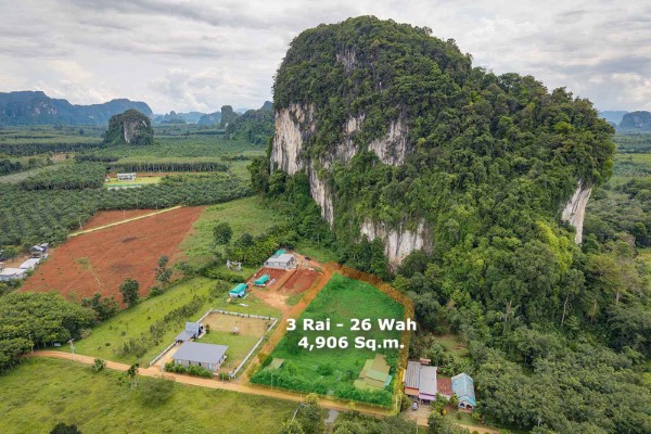 for sale - 3 Rai Land for Sale with Incredible Towering Mountain View - Nong Thaley, Krabi