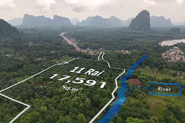 11 ไร่ กระบี่ชนบทสวย พร้อมทะเลสาบและลำธาร - หนองทะเล
, กระบี่